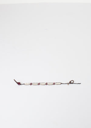 Garnet Bracelet in Frothy Pearl